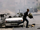 Strassenkampfszene in Palästina